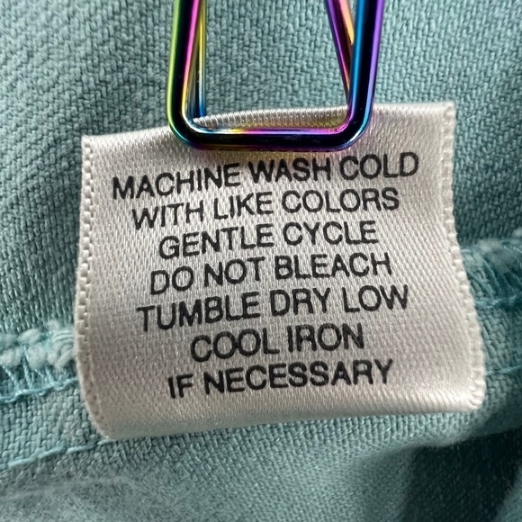 Christopher & Banks Green Mini Denim Jean Skirt Size 8 Women’s - Picture 6 of 6